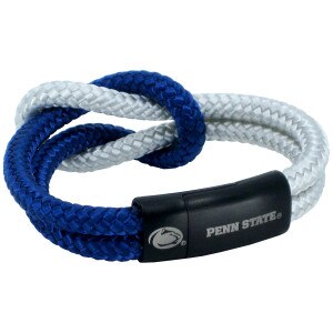 thick blue and white rope knot bracelet Penn State